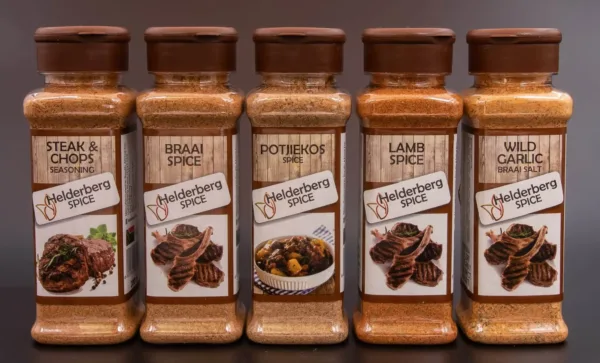 red meat spice shakers Helderberg Spice supplied by Spices Galore