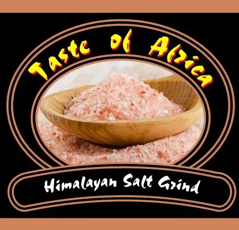 Himalayan pink salt grinder Taste of Africa trade mark